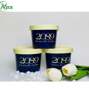 Ly giấy đựng kem nắp giấy